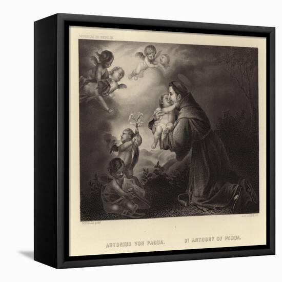 St Anthony of Padua-Bartolome Esteban Murillo-Framed Premier Image Canvas