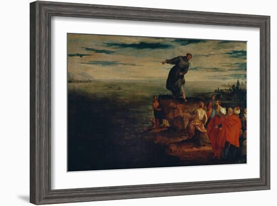 St. Anthony Preaching to the Fish, circa 1580-Paolo Veronese-Framed Giclee Print