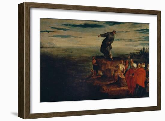 St. Anthony Preaching to the Fish, circa 1580-Paolo Veronese-Framed Giclee Print