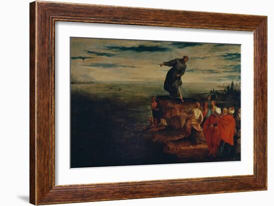 St. Anthony Preaching to the Fish, circa 1580-Paolo Veronese-Framed Giclee Print