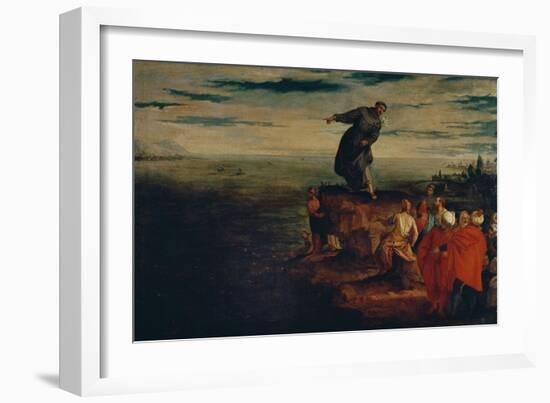 St. Anthony Preaching to the Fish, circa 1580-Paolo Veronese-Framed Giclee Print