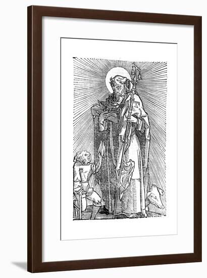 St Anthony the Great, Egyptian Aesthetic-null-Framed Giclee Print