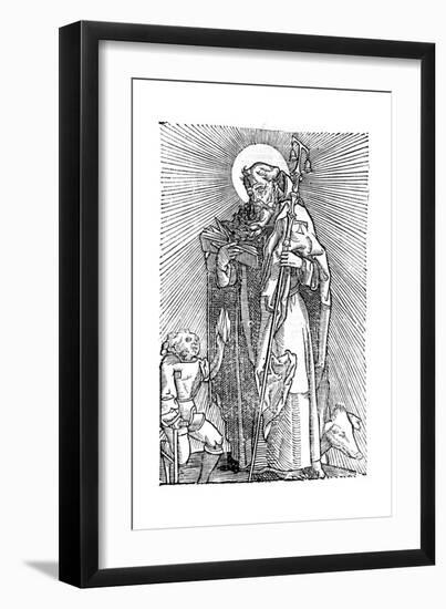 St Anthony the Great, Egyptian Aesthetic-null-Framed Giclee Print