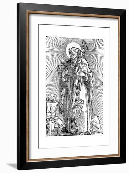 St Anthony the Great, Egyptian Aesthetic-null-Framed Giclee Print