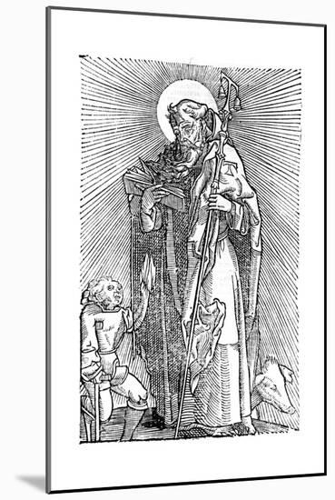 St Anthony the Great, Egyptian Aesthetic-null-Mounted Giclee Print