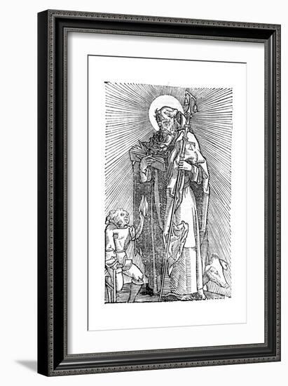 St Anthony the Great, Egyptian Aesthetic-null-Framed Giclee Print