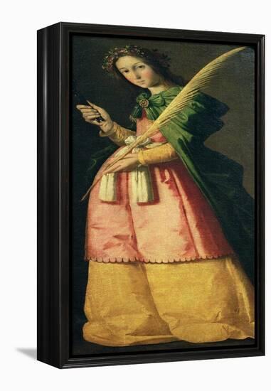 St. Apollonia, circa 1636-Francisco de Zurbarán-Framed Premier Image Canvas