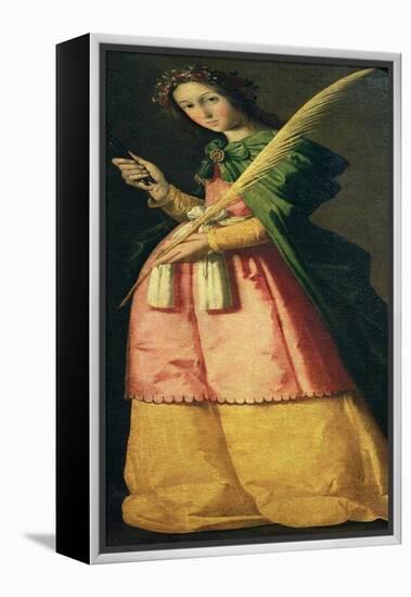 St. Apollonia, circa 1636-Francisco de Zurbarán-Framed Premier Image Canvas