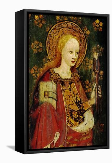 St. Apollonia, Holding a Pair of Pincers and a Tooth, Detail of the Rood Screen, St. Michael's…-null-Framed Premier Image Canvas