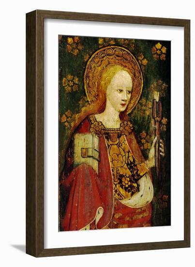 St. Apollonia, Holding a Pair of Pincers and a Tooth, Detail of the Rood Screen, St. Michael's…-null-Framed Giclee Print