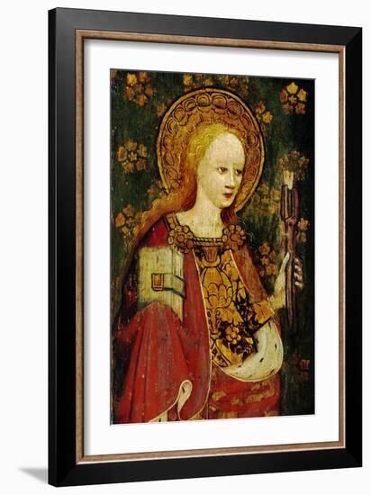 St. Apollonia, Holding a Pair of Pincers and a Tooth, Detail of the Rood Screen, St. Michael's…-null-Framed Giclee Print