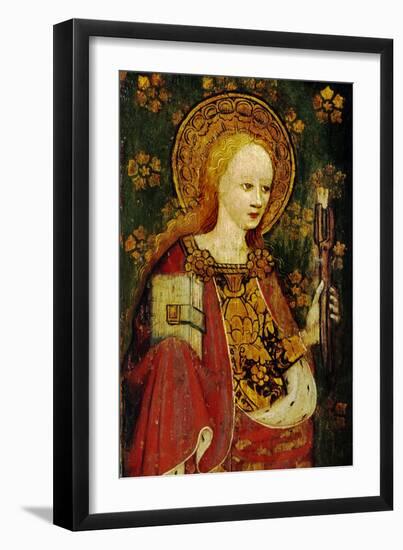 St. Apollonia, Holding a Pair of Pincers and a Tooth, Detail of the Rood Screen, St. Michael's…-null-Framed Giclee Print