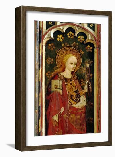 St. Apollonia, Holding a Pair of Pincers and a Tooth, Detail of the Rood Screen, St. Michael's…-null-Framed Giclee Print