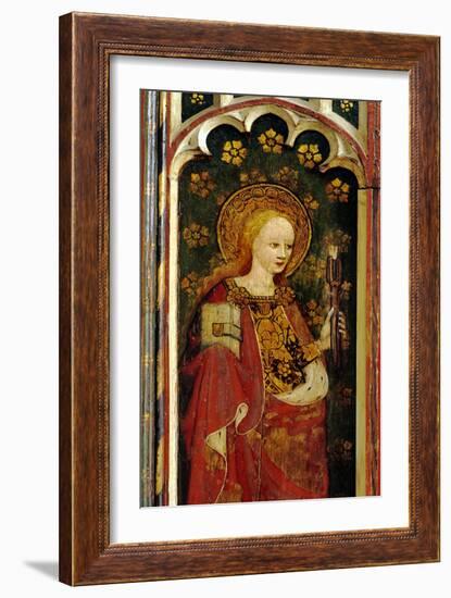 St. Apollonia, Holding a Pair of Pincers and a Tooth, Detail of the Rood Screen, St. Michael's…-null-Framed Giclee Print