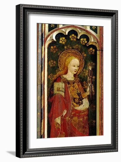 St. Apollonia, Holding a Pair of Pincers and a Tooth, Detail of the Rood Screen, St. Michael's…-null-Framed Giclee Print