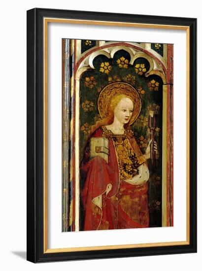 St. Apollonia, Holding a Pair of Pincers and a Tooth, Detail of the Rood Screen, St. Michael's…-null-Framed Giclee Print