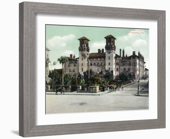 St. Augustine, Florida - Exterior View of Alcazar Hotel-Lantern Press-Framed Art Print