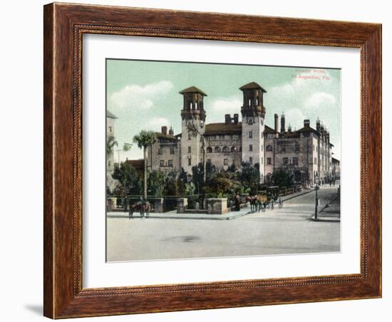 St. Augustine, Florida - Exterior View of Alcazar Hotel-Lantern Press-Framed Art Print