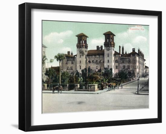 St. Augustine, Florida - Exterior View of Alcazar Hotel-Lantern Press-Framed Art Print