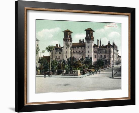 St. Augustine, Florida - Exterior View of Alcazar Hotel-Lantern Press-Framed Art Print