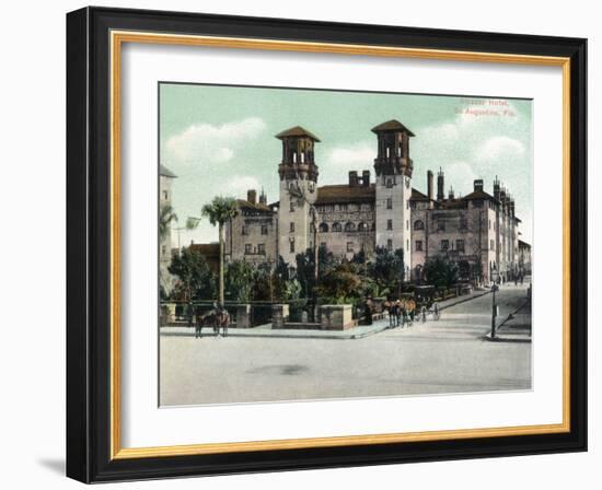 St. Augustine, Florida - Exterior View of Alcazar Hotel-Lantern Press-Framed Art Print