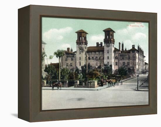 St. Augustine, Florida - Exterior View of Alcazar Hotel-Lantern Press-Framed Stretched Canvas