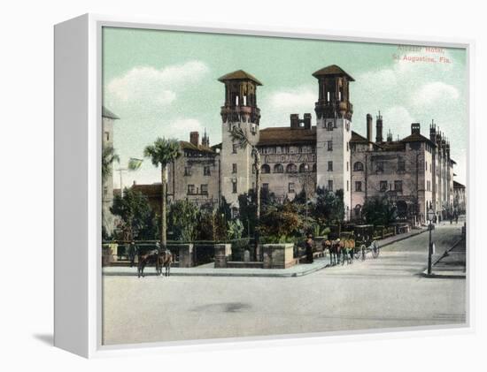 St. Augustine, Florida - Exterior View of Alcazar Hotel-Lantern Press-Framed Stretched Canvas