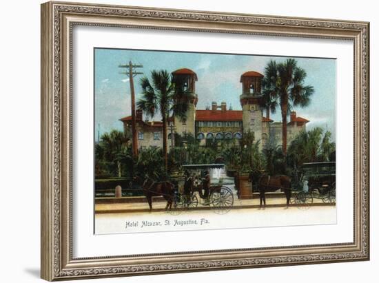 St. Augustine, Florida - Hotel Alcazar Exterior View-Lantern Press-Framed Art Print