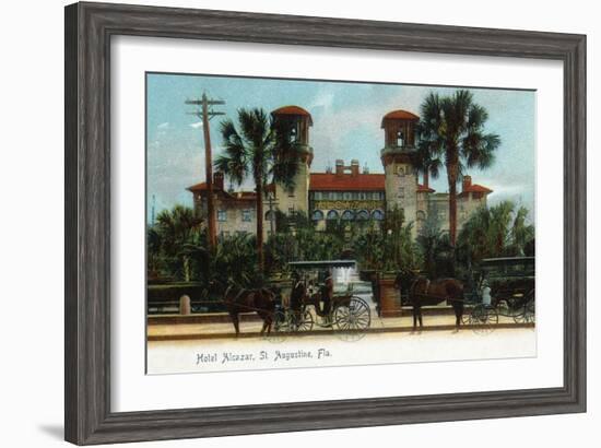 St. Augustine, Florida - Hotel Alcazar Exterior View-Lantern Press-Framed Art Print