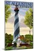 St. Augustine, Florida Lighthouse-Lantern Press-Mounted Art Print