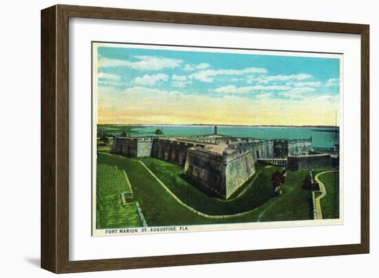 St. Augustine, Florida - Panoramic View of Fort Marion-Lantern Press-Framed Art Print