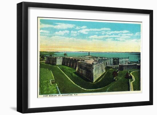 St. Augustine, Florida - Panoramic View of Fort Marion-Lantern Press-Framed Art Print