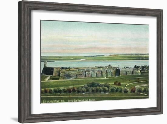 St. Augustine, Florida - Panoramic View of Fort Marion-Lantern Press-Framed Art Print
