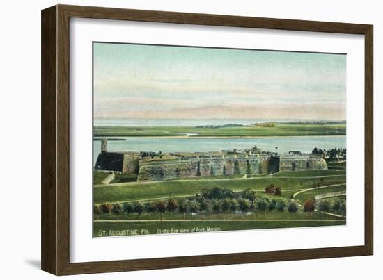 St. Augustine, Florida - Panoramic View of Fort Marion-Lantern Press-Framed Art Print