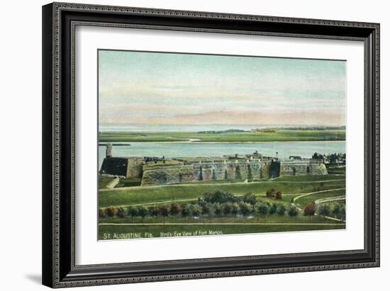 St. Augustine, Florida - Panoramic View of Fort Marion-Lantern Press-Framed Art Print