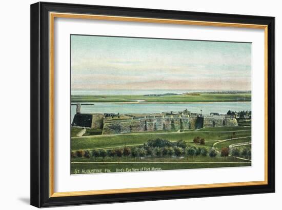 St. Augustine, Florida - Panoramic View of Fort Marion-Lantern Press-Framed Art Print