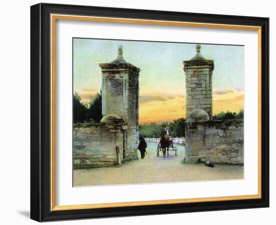 St. Augustine, Florida - View of the Old City Gate-Lantern Press-Framed Art Print