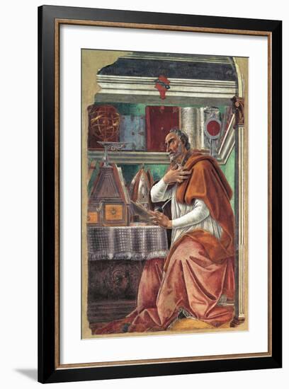 St Augustine in His Cell-Sandro Botticelli-Framed Giclee Print