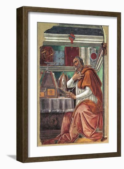 St Augustine in His Cell-Sandro Botticelli-Framed Giclee Print