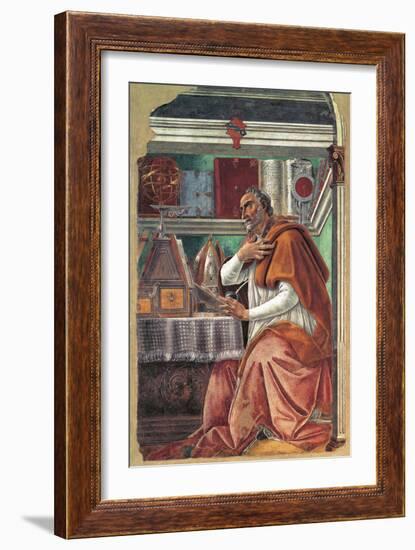 St Augustine in His Cell-Sandro Botticelli-Framed Giclee Print