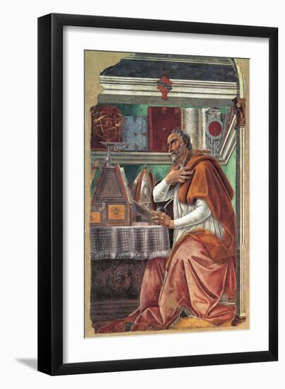 St Augustine in His Cell-Sandro Botticelli-Framed Giclee Print