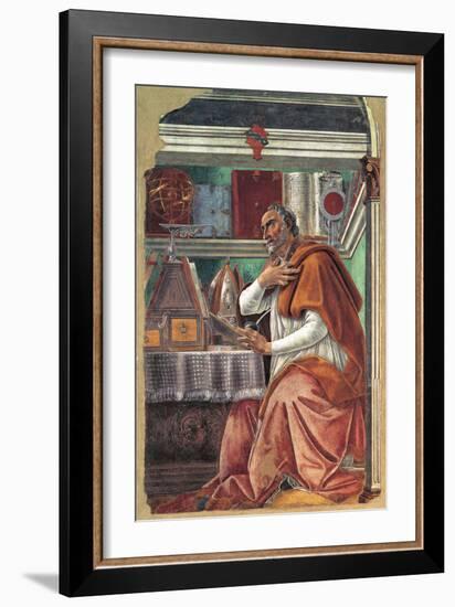 St Augustine in His Cell-Sandro Botticelli-Framed Giclee Print