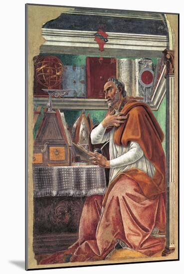 St Augustine in His Cell-Sandro Botticelli-Mounted Giclee Print
