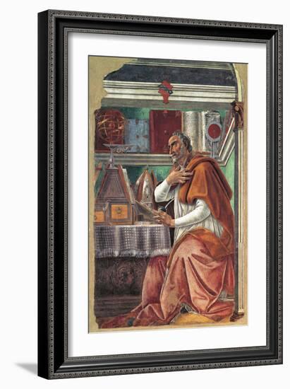 St Augustine in His Cell-Sandro Botticelli-Framed Giclee Print