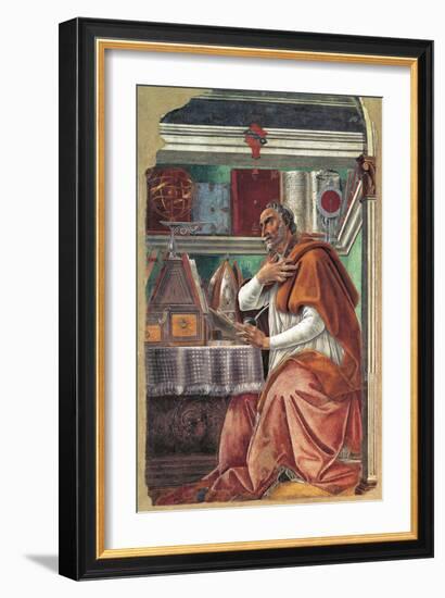 St Augustine in His Cell-Sandro Botticelli-Framed Giclee Print