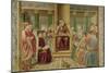 St. Augustine Reading Rhetoric and Philosophy at the School of Rome-Benozzo Gozzoli-Mounted Giclee Print