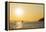 St. Augustine, sailboats on the horizon at sunrise, southern area, Madagascar, Africa-Christian Kober-Framed Premier Image Canvas