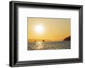 St. Augustine, sailboats on the horizon at sunrise, southern area, Madagascar, Africa-Christian Kober-Framed Photographic Print