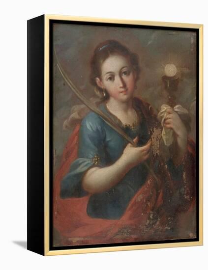 St. Barbara, C.1740 (Oil on Copper)-Miguel Cabrera-Framed Premier Image Canvas