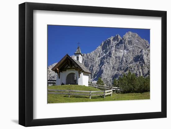 St. Barbara Chapel Near Biberwier in Tyrol, Mountain Scenery of the Mieminger Chain-Uwe Steffens-Framed Photographic Print